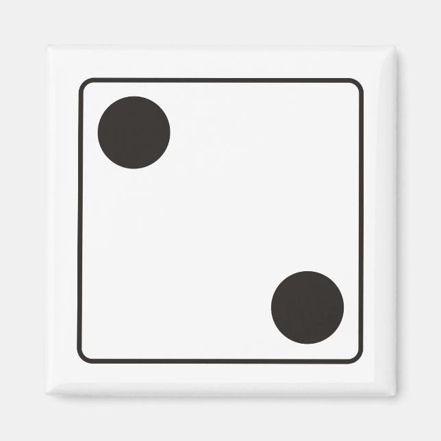 DICE-Nummern der Pips 2 + Ihr Backgr. Magnet (Vorne)