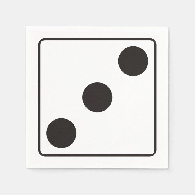 DICE-Nummern der Pips 3 + Ihr Backgr. Serviette (Vorderseite)