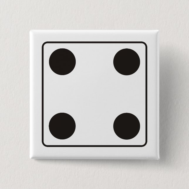 DICE-Nummern der Pips 4 + Ihr Backgr. Button (Vorderseite)