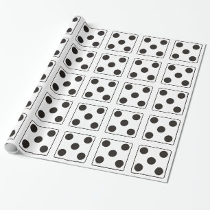 DICE-Nummern der Pips 5 + Ihr Backgr. Geschenkpapier