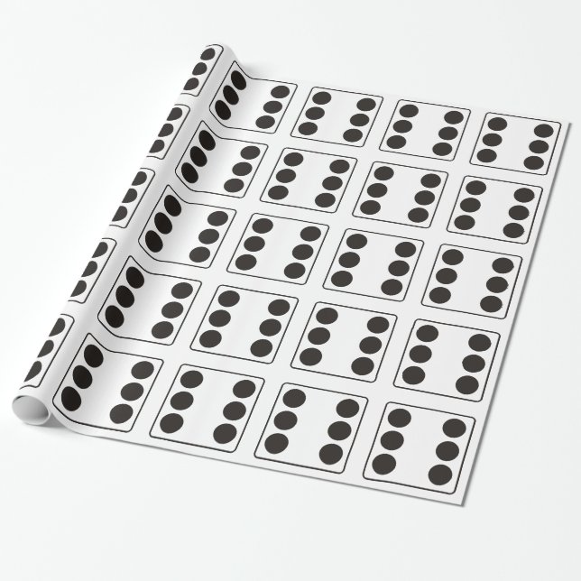DICE-Nummern der Pips 6 + Ihr Backgr. Geschenkpapier (Ungerollt)