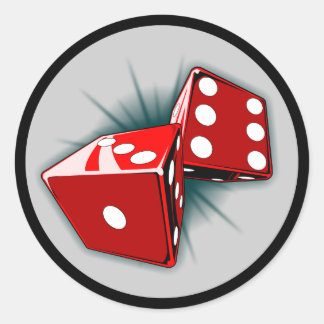 Dice Pair Runder Aufkleber