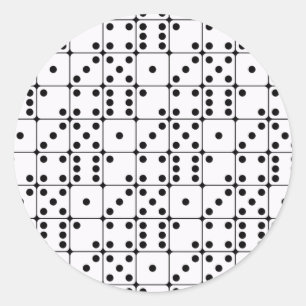 DICE PATTERN RUNDER AUFKLEBER