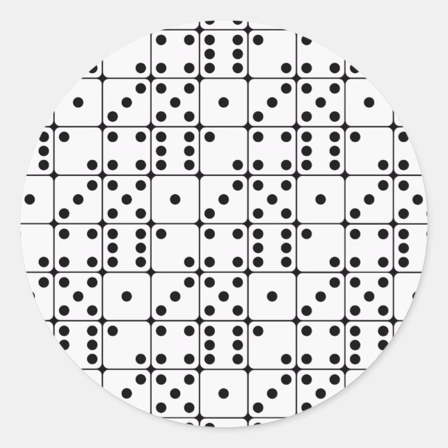 DICE PATTERN RUNDER AUFKLEBER (Vorderseite)