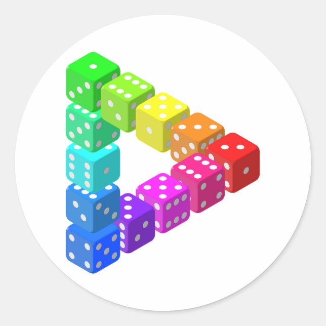 Dice Triangle Stickers (Vorderseite)