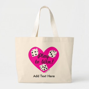 Dicey Herz-Taschen-Tasche Jumbo Stoffbeutel