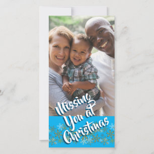Dich zu Weihnachten vermissen Vertikale Fotokarte