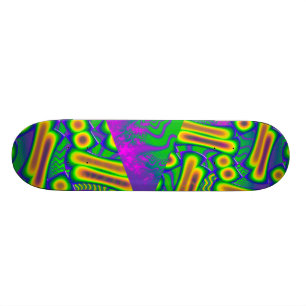 Dichroic Psychedelic Fused Glass Skateboard