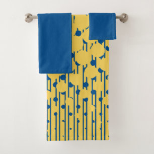 Dichte in Blau und Gelb - Handtuchstärke Set