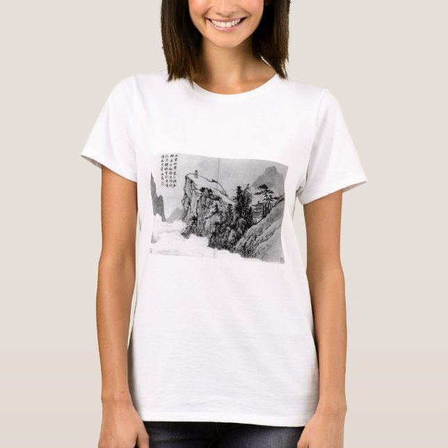 "Dichter auf einer Bergspitze" - Shen Zhou T-Shirt (Vorderseite)
