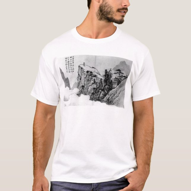 "Dichter auf einer Bergspitze" - Shen Zhou T-Shirt (Vorderseite)