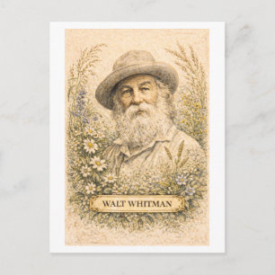 Dichter im Vintage-Stil Walt Whitman Postkarte