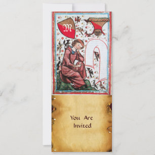 Dichter im Vögelgarten Monogramm Einladung