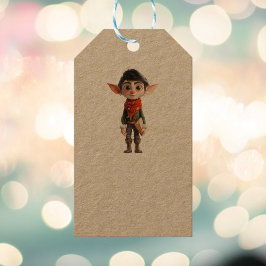 Dichter Teen Christmas Elf Kraft Gift Tags Geschenkanhänger