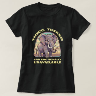 Dick, mit Stoßzähnen und emotional unausgeglichen T-Shirt