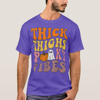 dick Oberschenkel und Spooky Vibes Funny Halloween T-Shirt