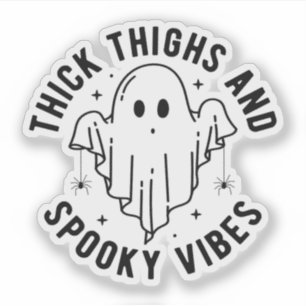 "dick thighs and spoky vibes" aufkleber
