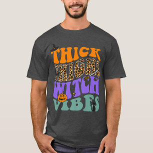 Dick Thighs Hexe Vibes Leopard Pumpkin Hexenhut T-Shirt
