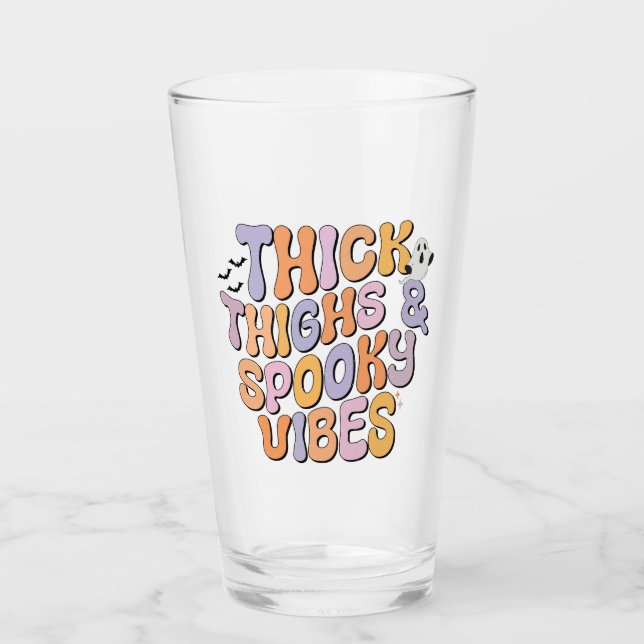 Dick Thighs & Spooky Vibes Glas (Vorderseite)