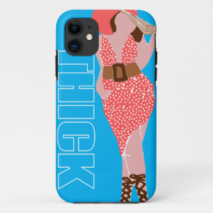 Dick Woman in einem Polka Dot Dress iPhone 11 Hülle
