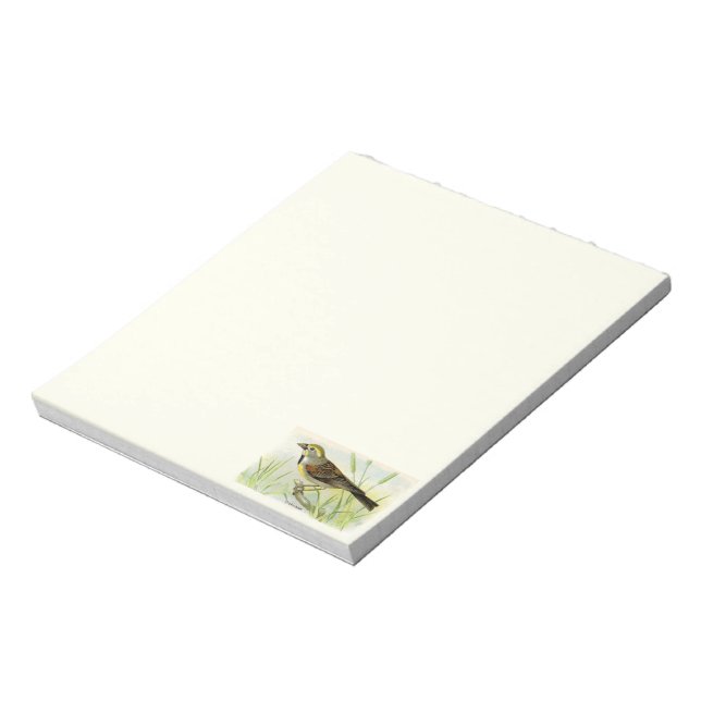 Dickcissel Bird Notepad Notizblock (Rotiert)