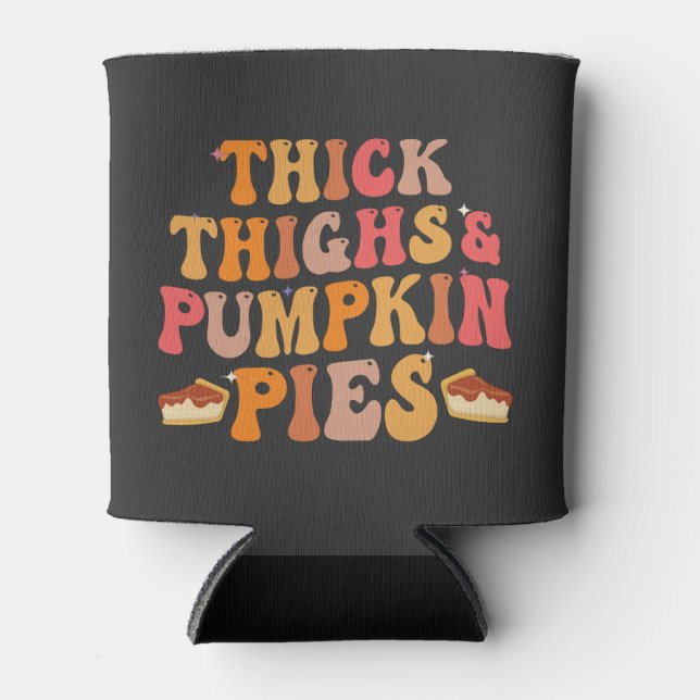 Dickdick & Pumpkin Pies Funny Erntedank Dosenkühler (Vorderseite)