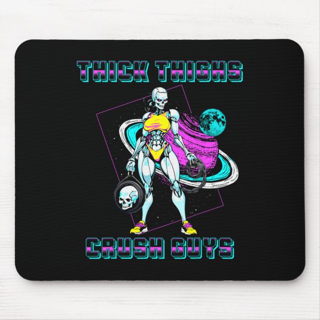 Dickdick-Typ Crush Weightlift-Bodybuilding Mousepad (Vorne)