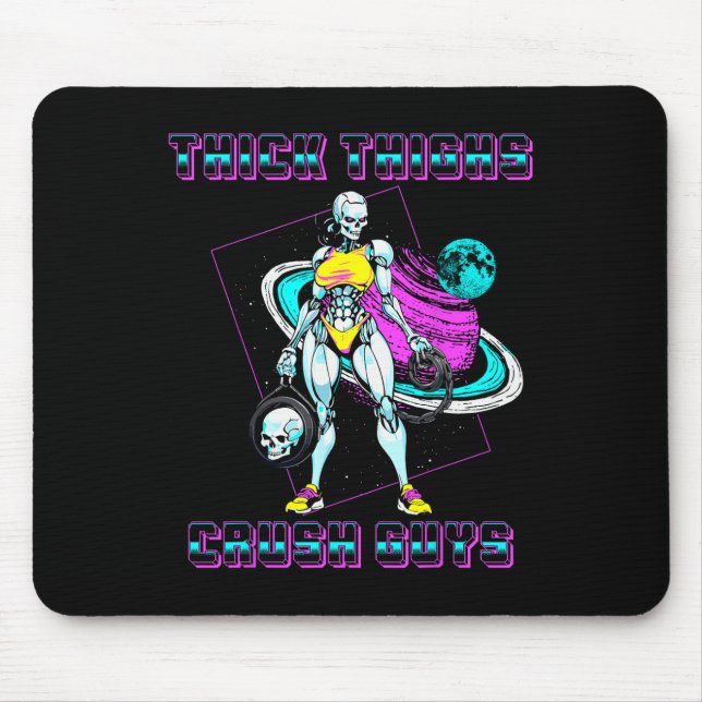 Dickdick-Typ Crush Weightlift-Bodybuilding Mousepad (Vorne)