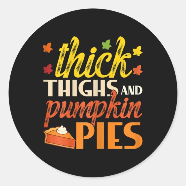 Dickdicken und Pumpkiefer rückwärts Fall Pumpkin P Runder Aufkleber (Vorderseite)