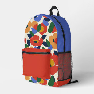 Dicke Abstrakte Blumenmuster Bedruckter Rucksack