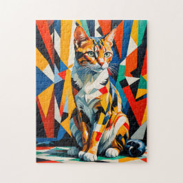 Dicke Abstrakte Cat Artwork