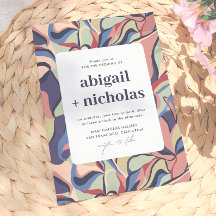 Dicke Abstrakte florale Einzigartige Retro-Hochzei
