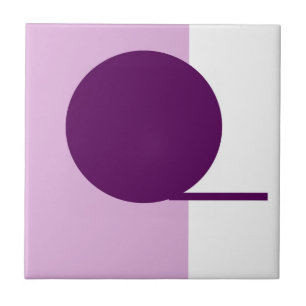 Dicke Abstrakte Kunstzirkulation Lila Pink White Fliese