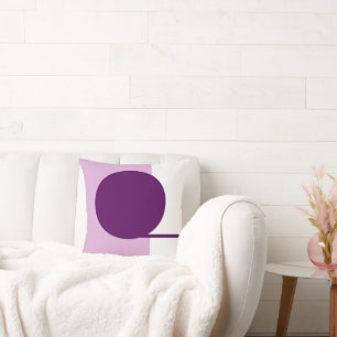Dicke Abstrakte Kunstzirkulation Lila Pink White Kissen