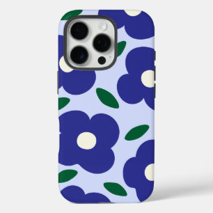 Dicke Abstrakte Retro-Blume-Muster iPhone 16 Pro Hülle