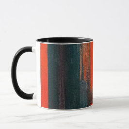 Dicke Abstrakte Rot- und Schwarzkunst Tasse