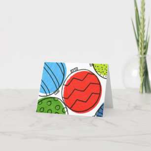 Dicke Abstrakte Weihnachtsbaumschmuck Feiertagskarte