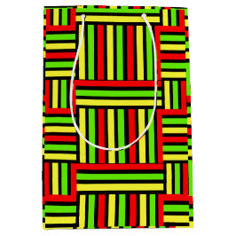 Dicke afrikanisch Inspiriert geometrische Geschenk Mittlere Geschenktüte