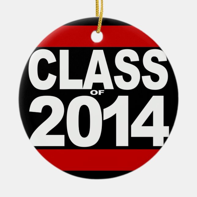 Dicke Black Block-Klasse des Abschlusses 2014 Keramik Ornament (Vorne)