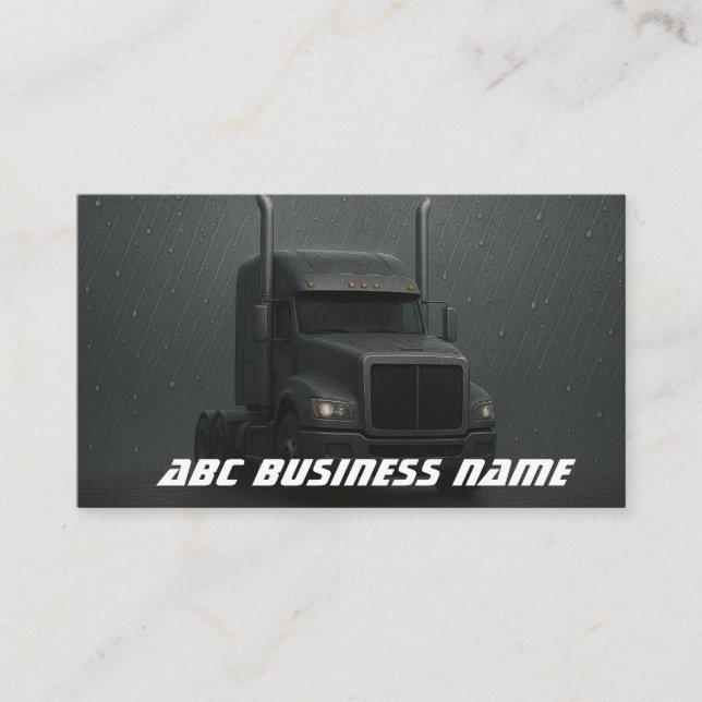 Dicke Black Truck Design Moving Company Visitenkarte (Vorderseite)