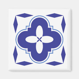 Dicke blaue Azulejo-Magnete Magnet