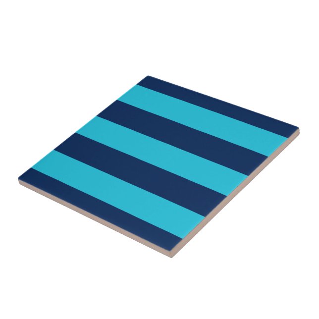 Dicke blaue Streifen Fliese (Seite)