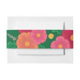 Dicke Blooms Wedding Einladung Bauch Band