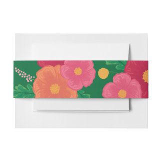 Dicke Blooms Wedding Einladung Bauch Band
