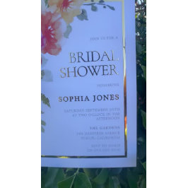 Dicke Blume Frühjahr Brautparty Folieneinladung