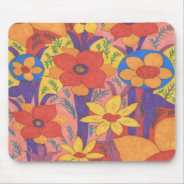 Dicke Bohemische Orange Garden Print Mousepad