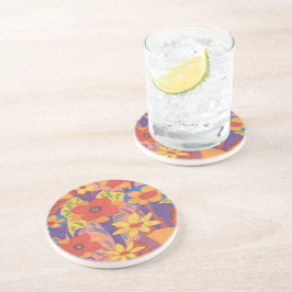 Dicke Bohemische Orange Garden Print Untersetzer