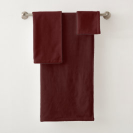 Dicke bordeauxfarbene Farbe Badhandtuch Set