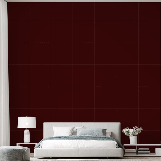 Dicke bordeauxfarbene Farbe Tapete (Schlafzimmer)