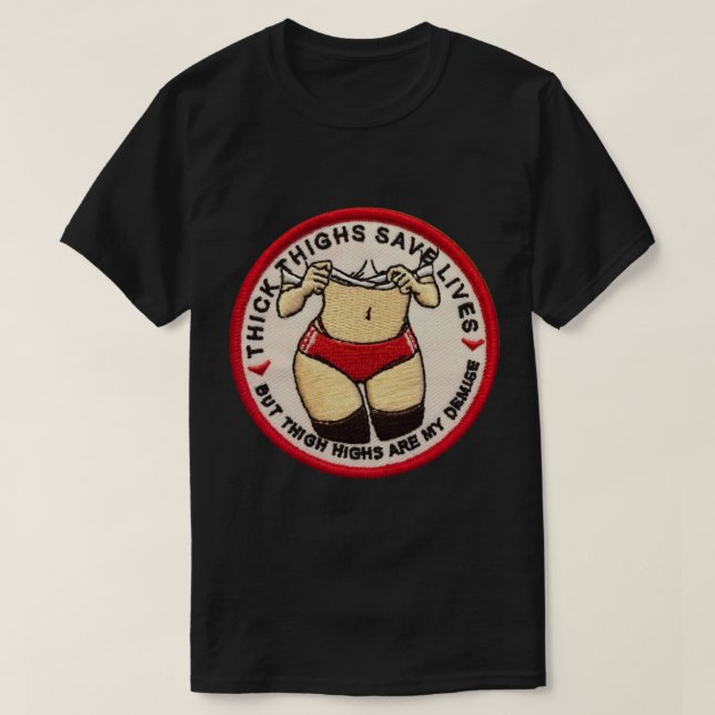 Dicke Dinge, nähen auf Pflaster, Eisen auf Pflaste T-Shirt (Design vorne)